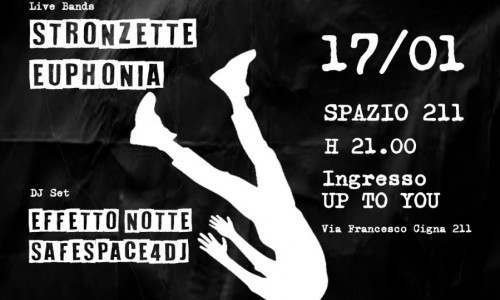 Spazio211 Torino: eventi di venerdì 17 con Torino 2068 e sabato 18 gennaio 2025, Fare Schifo Party